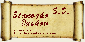 Stanojko Duškov vizit kartica